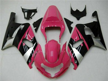 Carenados Moto Suzuki GSXR 600/750 2001-2003 - Rosa Plata Negro Brillante