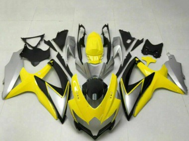 Carenados Moto Suzuki GSXR 600/750 2008-2010 - Amarillo Plata Negro Brillante