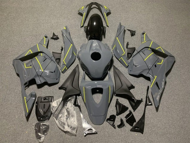 Carenados Moto Honda CBR600RR 2009-2012 - Nardo Gris Oscuro Amarillo