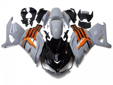 Carenados Moto Kawasaki ZX14R ZZR1400 2012-2024 - Nardo Gris Naranja Negro