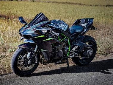 Carenados Moto Kawasaki Ninja H2 2015-2022 - Negro Azul Camaleón Verde