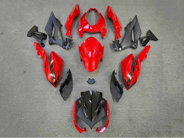 Carenados Moto Kawasaki Z400 2018-2024 - Rojo Negro Mate