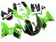 Carenados Moto Kawasaki ZZR400 1993-2007 - Verde Negro Brillante Llama