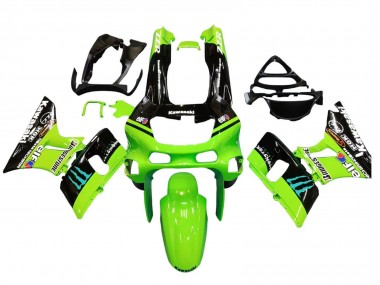 Carenados Moto Kawasaki ZZR600 1998-2003 - Verde Negro Brillante Azul Monstruo Elf Touch4 Bridgestone