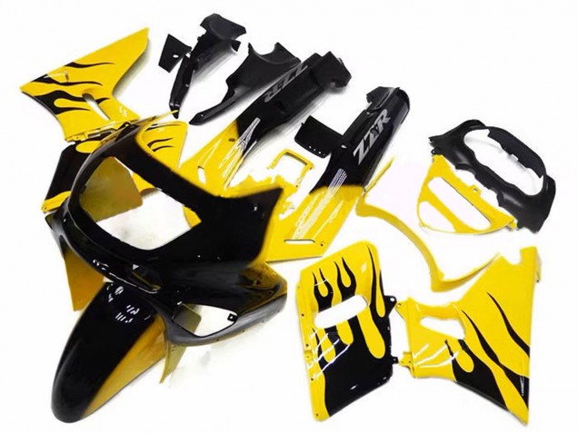 Carenados Moto Kawasaki ZZR600 1998-2003 - Amarillo Negro Llama