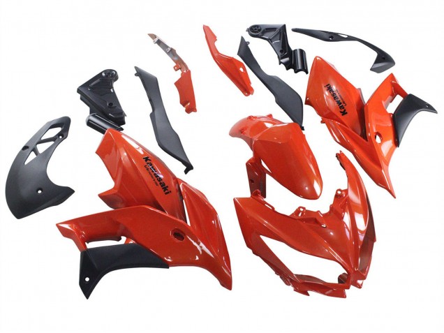 Carenados Moto Kawasaki Versys 650 2015-2021 - Rojo Negro Mate