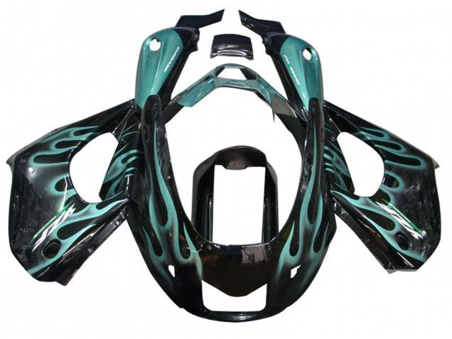 Carenados Moto Yamaha YZF 1000R Thunderace 1997-2007 - Negro Brillante Azul Llama