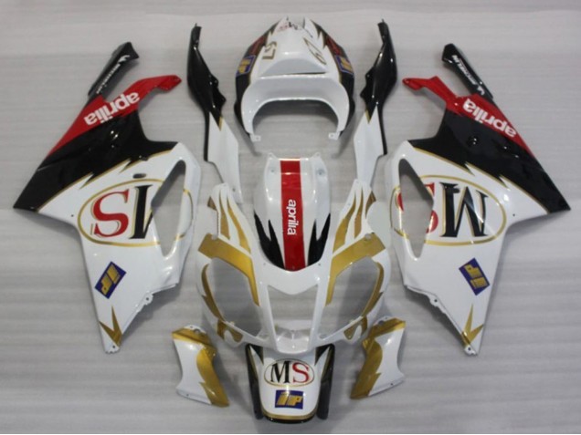 Carenados Moto Aprilia RSV1000 2003-2006 - Blanco Oro Rojo Negro