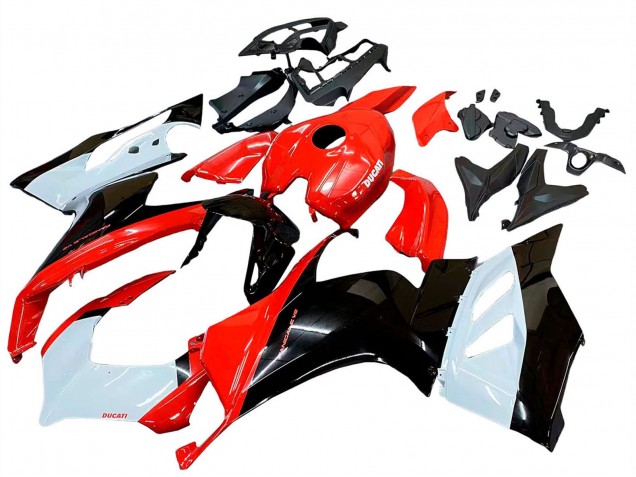 Kits Carenado Moto Ducati Panigale V2 2020-2024 - Blanco Rojo Negro Brillante