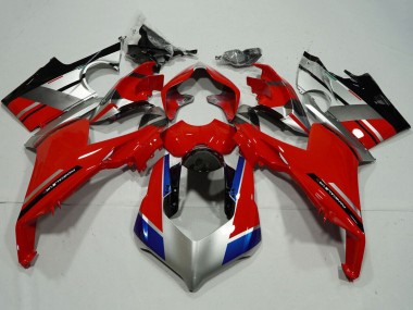 Carenados Moto Ducati Panigale V4 V4S 2018-2019 - Plata Rojo Azul Negro Brillante