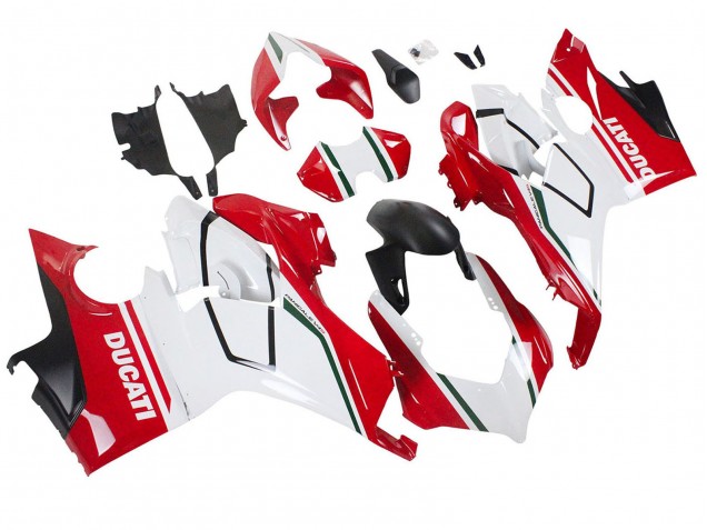 Carenados Moto Ducati Panigale V4 V4S 2018-2019 - Blanco Rojo Negro Mate