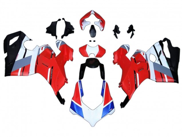 Carenados Moto Ducati Panigale V4 V4S 2020-2021 - Blanco Azul Rojo Negro Brillante