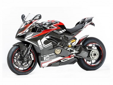 Carenados Moto Ducati Panigale V4 V4S 2018-2019 - Rojo Negro Gris Aruba 45