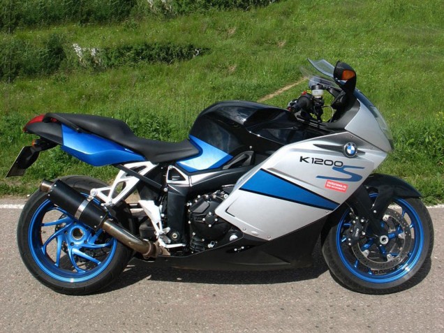 Carenado Moto BMW K1200S 2005-2010 - Plata Azul Negro