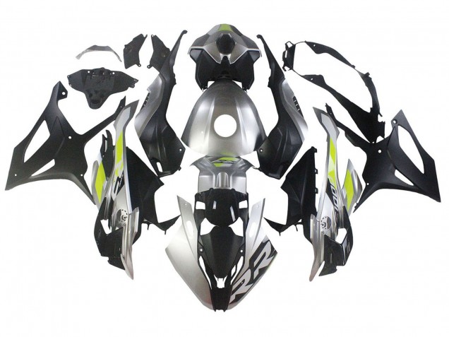 Carenados Moto BMW S1000RR 2023-2024 - Plata Negro Mate Verde Lima