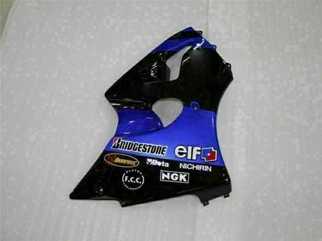 Carenados Moto Kawasaki ZX6R 2000-2002 - Azul Negro Brillante Elf Bridgestone