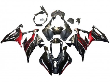Carenados Moto BMW S1000RR 2019-2022 - Negro Rojo Oscuro