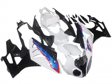 Carenados Moto BMW S1000RR 2009-2014 - Blanco Rojo Azul Negro Brillante HP Becker Carbon
