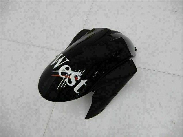 Carenados Moto Kawasaki ZX6R 2005-2006 - Negro Brillante Blanco West