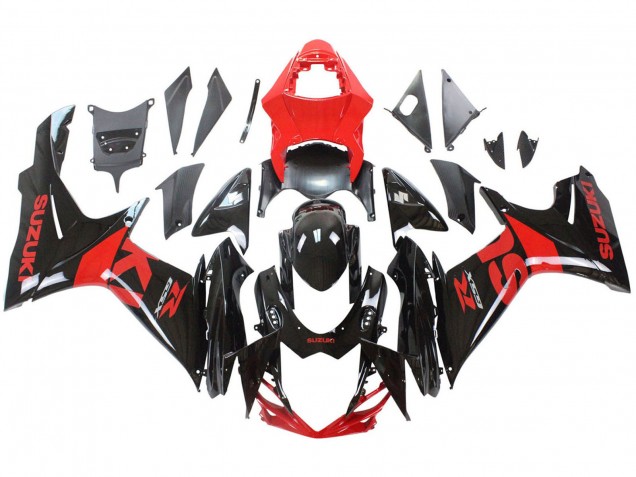 Kits Carenado Moto Suzuki GSXR 600 / GSXR 750 2011-2024 - Rojo Negro Brillante