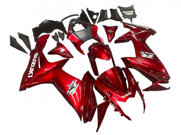Carenados Moto Suzuki GSXR 600 / GSXR 750 2011-2024 - Rojo Blanco Calcomanía