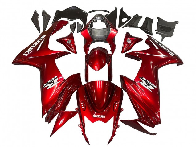 Carenados Moto Suzuki GSXR 600 / GSXR 750 2011-2024 - Rojo Blanco Calcomanía
