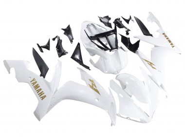 Carenados Moto Yamaha YZF 1000 R1 2004-2006 - Blanco Oro Calcomanías