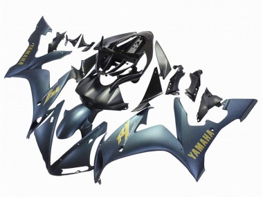Carenados Moto Yamaha YZF 1000 R1 2004-2006 - Azul Oscuro Oro Calcomanías