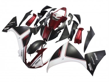 Carenados Moto Yamaha YZF 1000 R1 2009-2011 - Rojo Blanco Negro Mate