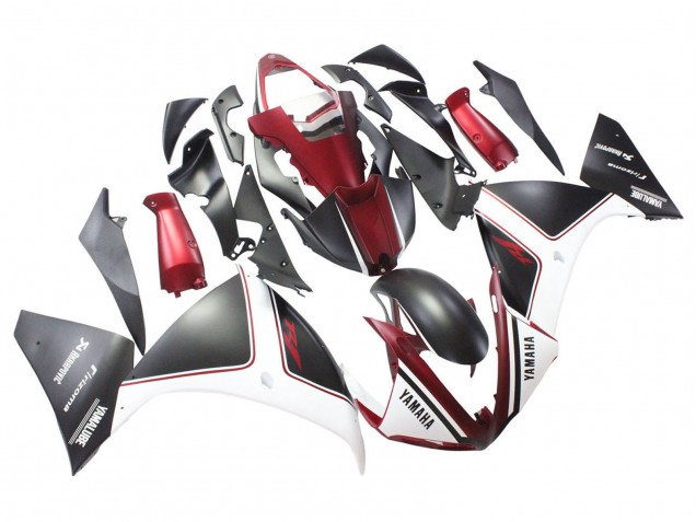 Carenados Moto Yamaha YZF 1000 R1 2009-2011 - Rojo Blanco Negro Mate