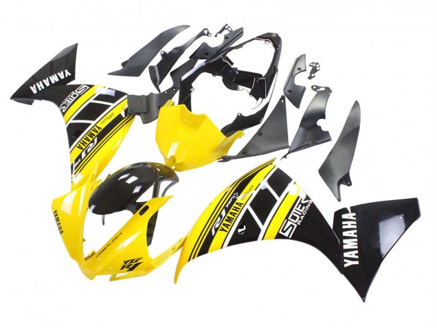 Carenados Moto Yamaha YZF 1000 R1 2012-2014 - Amarillo Blanco Negro