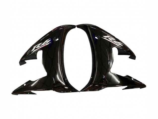 Carenados Moto Yamaha YZF R6 2003-2004 - Negro Brillante Blanco Calcomanías