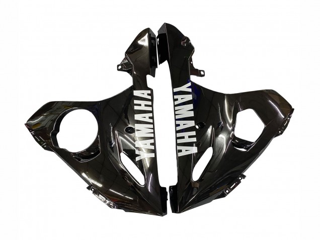 Carenados Moto Yamaha YZF R6 2003-2004 - Negro Brillante Blanco Calcomanías