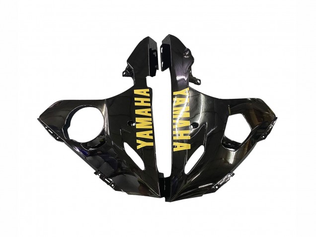 Carenados Moto Yamaha YZF R6 2003-2004 - Negro Brillante Oro Calcomanías