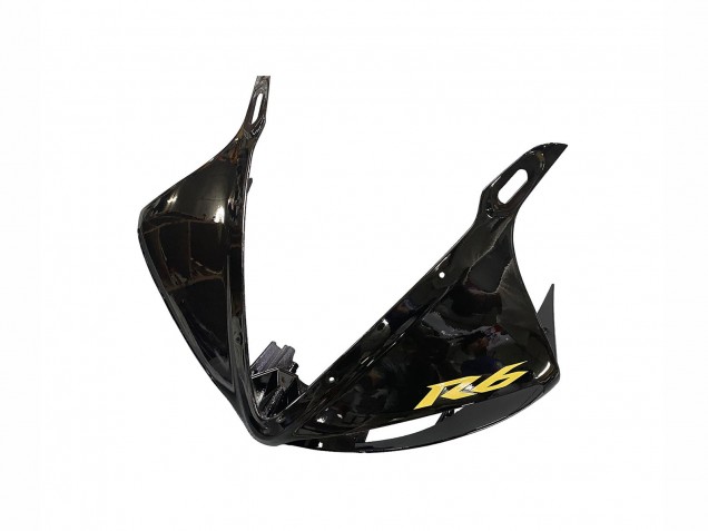 Carenados Moto Yamaha YZF R6 2003-2004 - Negro Brillante Oro Calcomanías