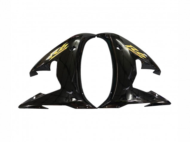 Carenados Moto Yamaha YZF R6S 2006-2009 - Negro Brillante Oro Calcomanías