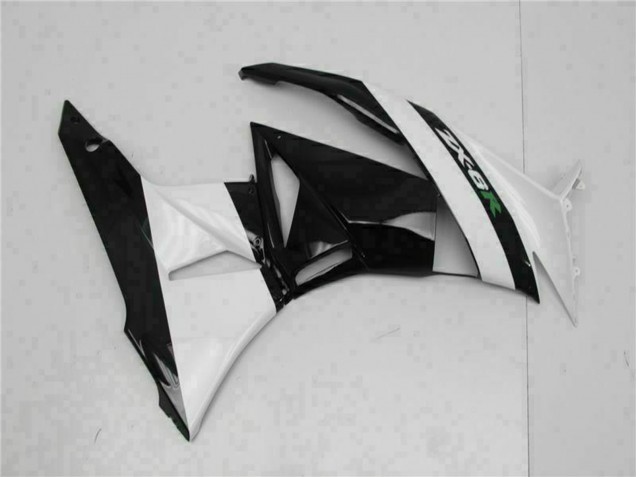 Carenados Moto Kawasaki ZX6R 2009-2012 - Negro Brillante Blanco