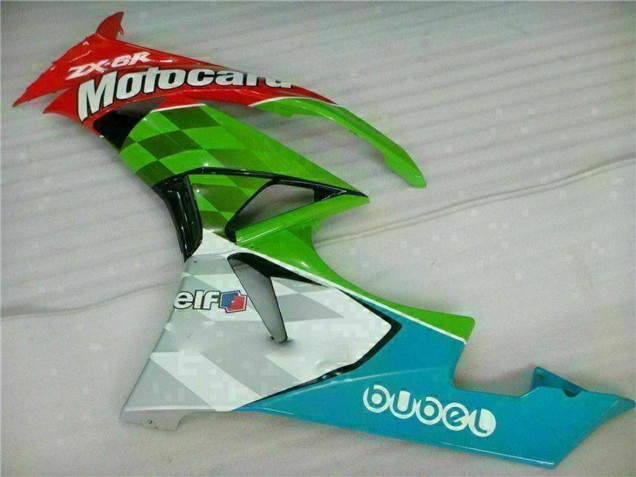Carenados Moto Kawasaki ZX6R 2009-2012 - Verde Blanco Rojo Negro Azul Motocard