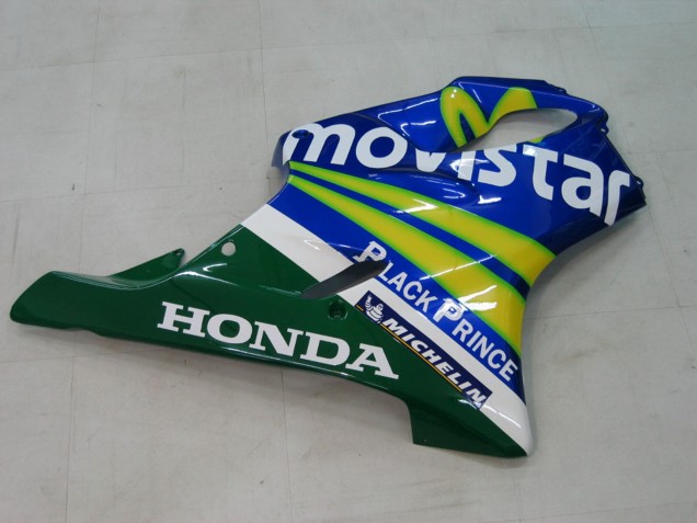 Carenados Moto Honda CBR600 F4i 2004-2007 - Azul Amarillo Verde MoviStar