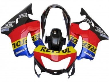 Carenados Moto Honda CBR600 F4 1999-2000 - Rojo Amarillo Azul Negro Brillante Repsol