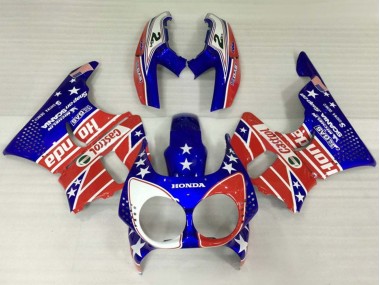 Carenados Moto Honda CBR900RR 893 1992-1993 - Blanco Rojo Azul Estrella Castrol