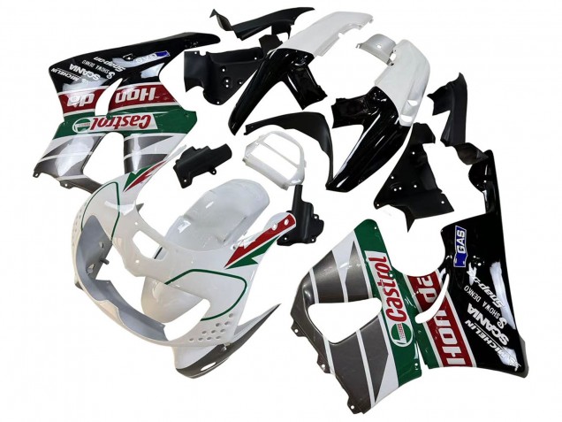 Carenados Moto Honda CBR900RR 893 1996-1997 - Blanco Verde Gris Negro Brillante Castrol