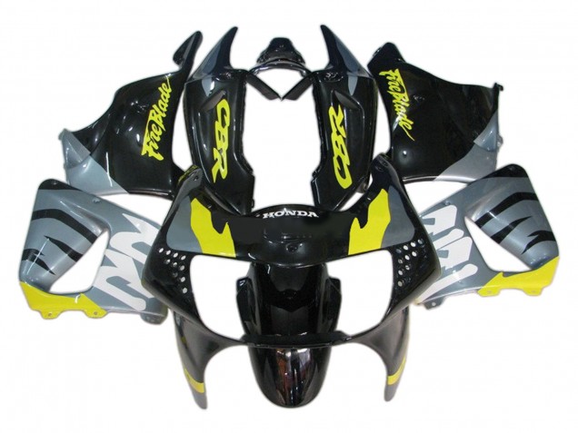 Carenados Moto Honda CBR900RR 919 1998-1999 - Plata Amarillo Negro Brillante Fireblade