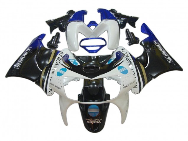 Carenados Moto Honda CBR900RR 919 1998-1999 - Blanco Azul Negro Brillante Konica Minolta