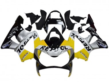 Carenados Moto Honda CBR900RR 929 2000-2001 - Amarillo Plata Negro Brillante Repsol