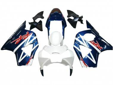 Carenados Moto Honda CBR900RR 954 2002-2003 - Blanco Azul Oscuro