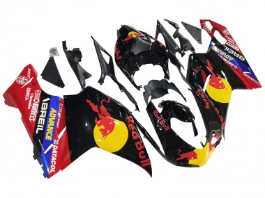 Carenados Moto Ducati 848/1098/1198 2007-2014 - Negro Brillante Amarillo Azul Rojo Bull