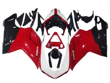 Carenados Moto Ducati 1098 2007-2014 - Blanco Rojo Negro Brillante