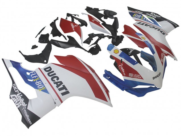 Carenados Moto Ducati 1299 2015-2020 - Blanco Rojo Azul Negro Mate Unibat Flex-Box