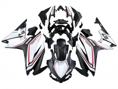Carenados Moto Honda CBR500R 2016-2018 - Blanco Rojo Negro Mate